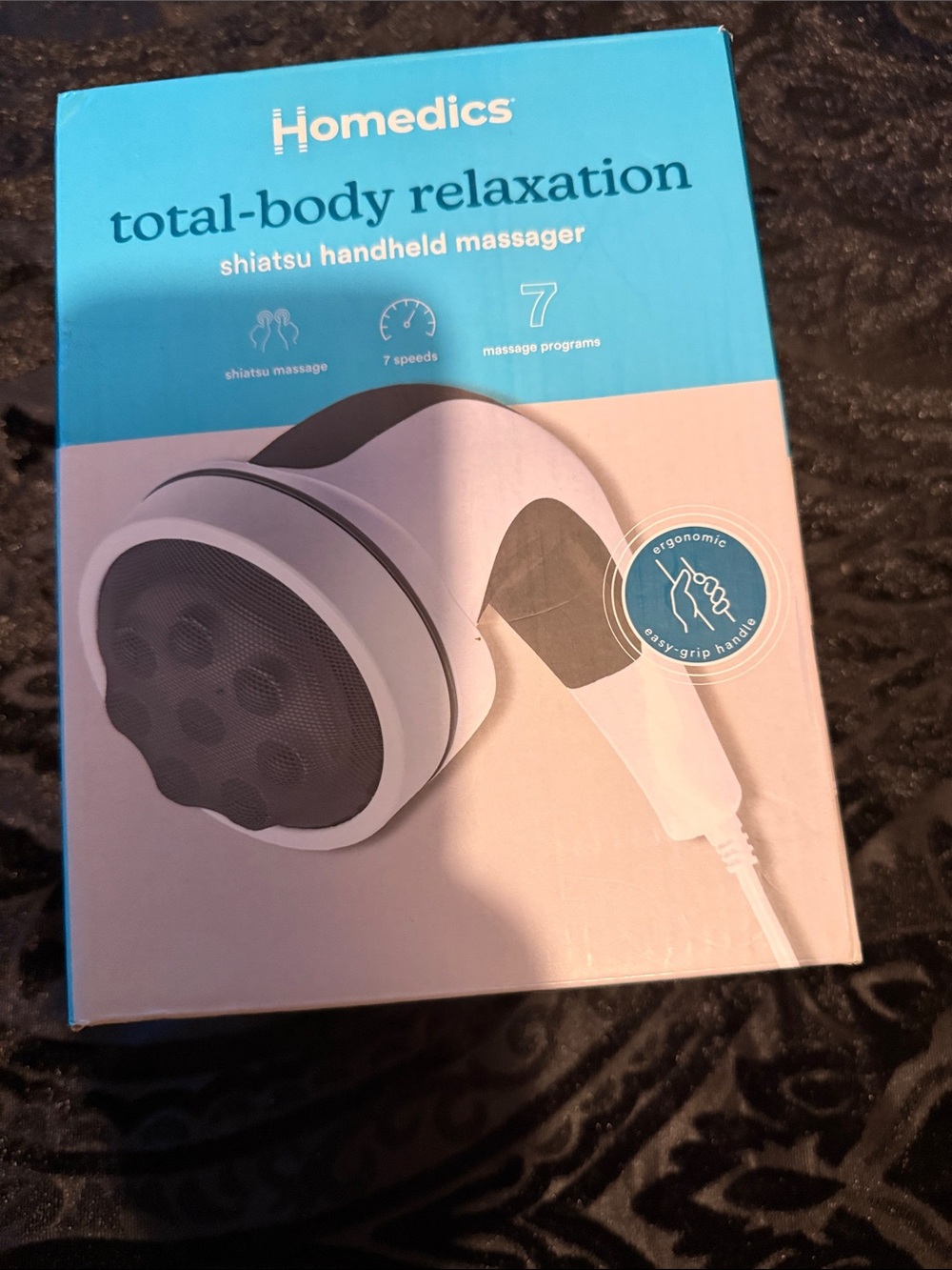 Homedics White and Black Total-Body Handheld Shiatsu Massager